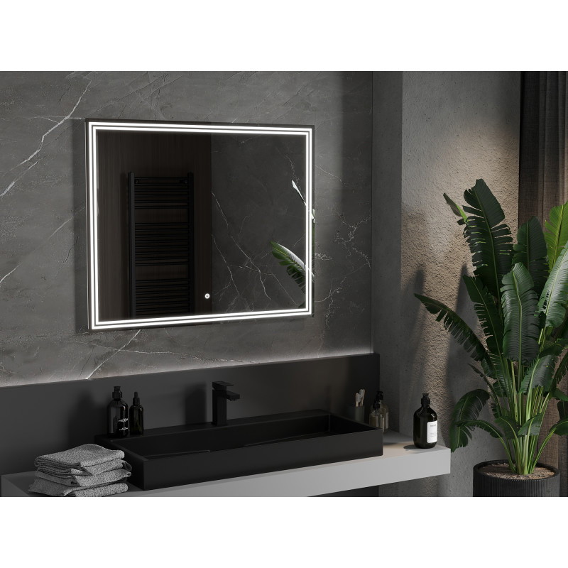 Mexen Taco lustro łazienkowe podświetlane 100 x 80 cm, LED 6000K, antypara - 9805-100-080-611-00