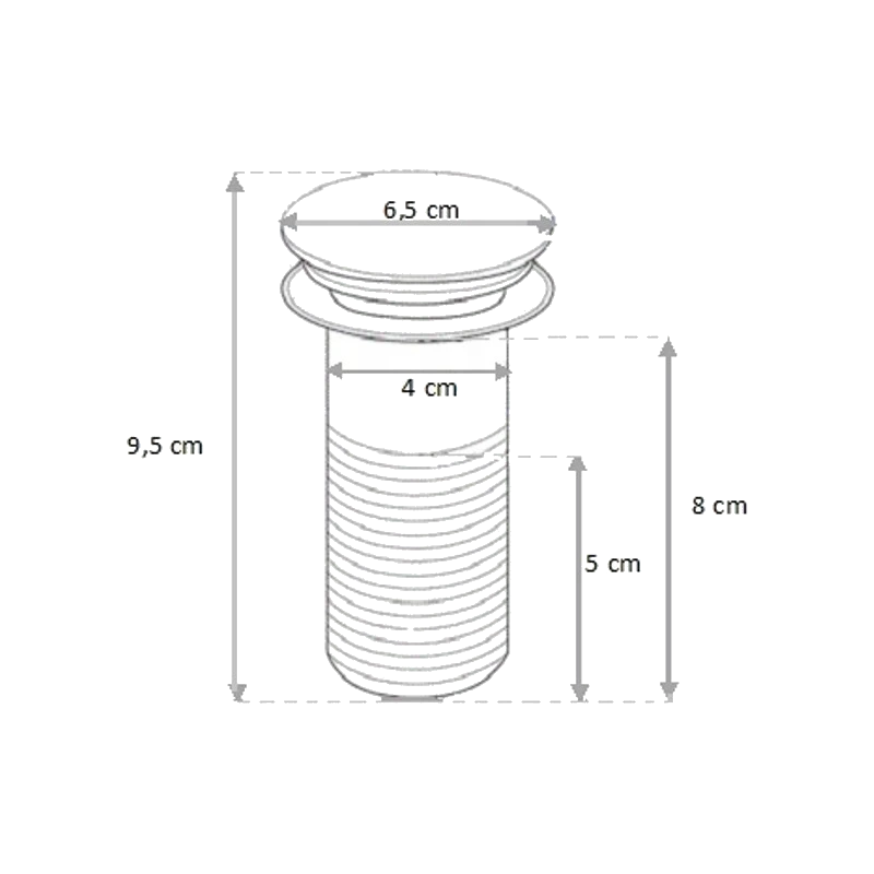 Mexen korek klik-klak okrągły, miętowy ceramiczny mat - 79910-46