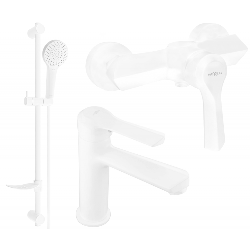 Mexen Sabre DF05 zestaw prysznicowy, biały - 72104DF05-20