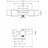 Mexen Cube termostatyczna bateria wannowa,  gun gray szczotkowany - 77360-66
