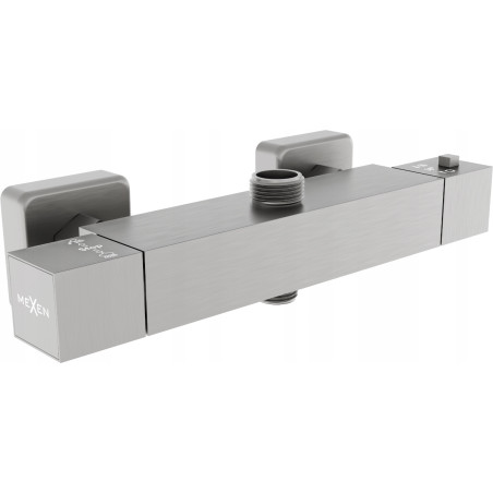 Mexen Cube termostatyczna bateria prysznicowa,  gun gray szczotkowany - 77250-66