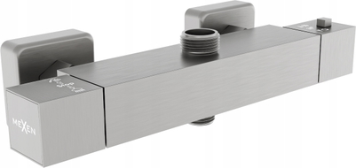 Mexen Cube termostatyczna bateria prysznicowa,  gun gray szczotkowany - 77250-66