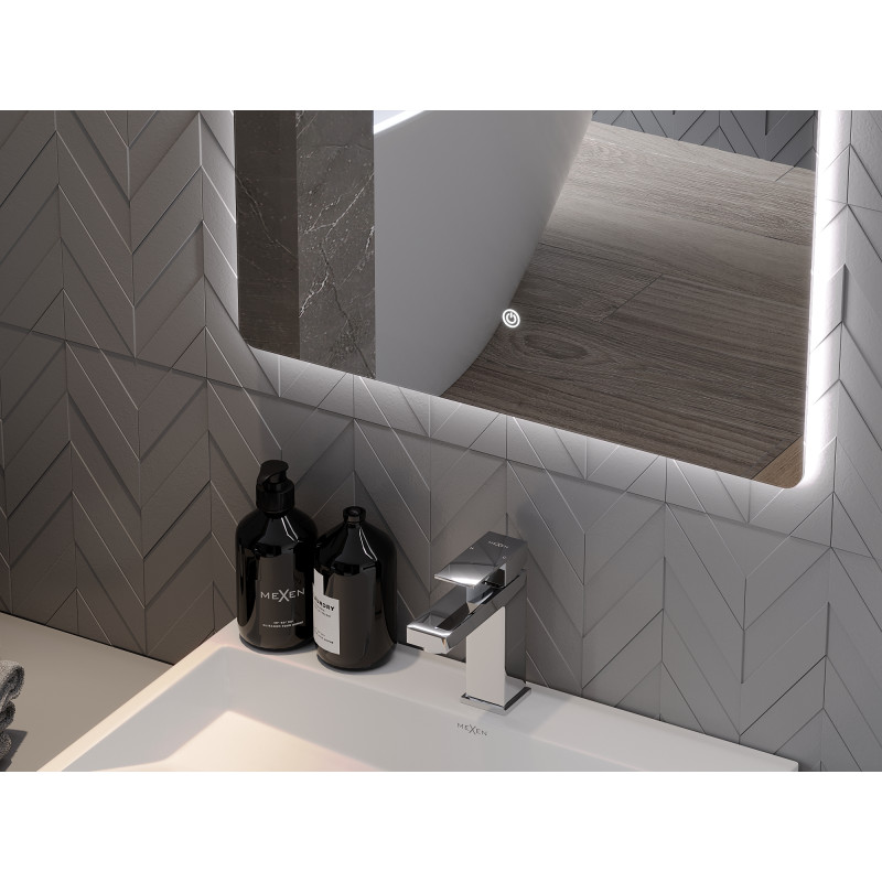 Mexen Sun lustro łazienkowe podświetlane 60 x 80 cm, LED 6000K, antypara - 9807-060-080-611-00