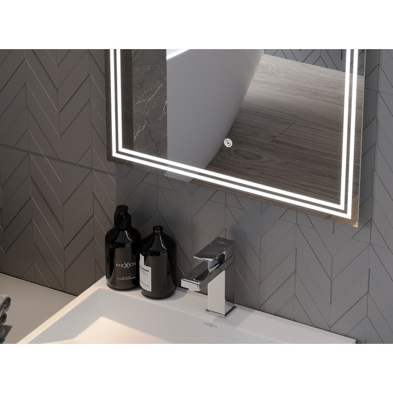 Mexen Taco lustro łazienkowe podświetlane 100 x 80 cm, LED 6000K, antypara - 9805-100-080-611-00