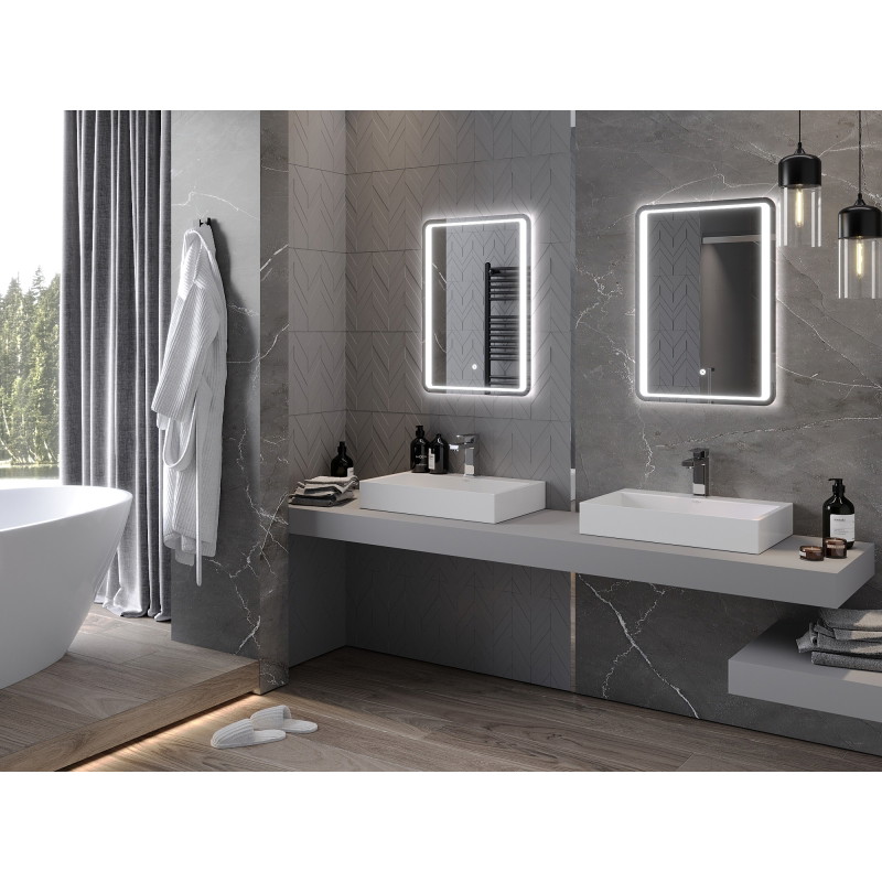 Mexen Zusa lustro łazienkowe podświetlane 50 x 70 cm, LED 6000K, antypara - 9808-050-070-611-00