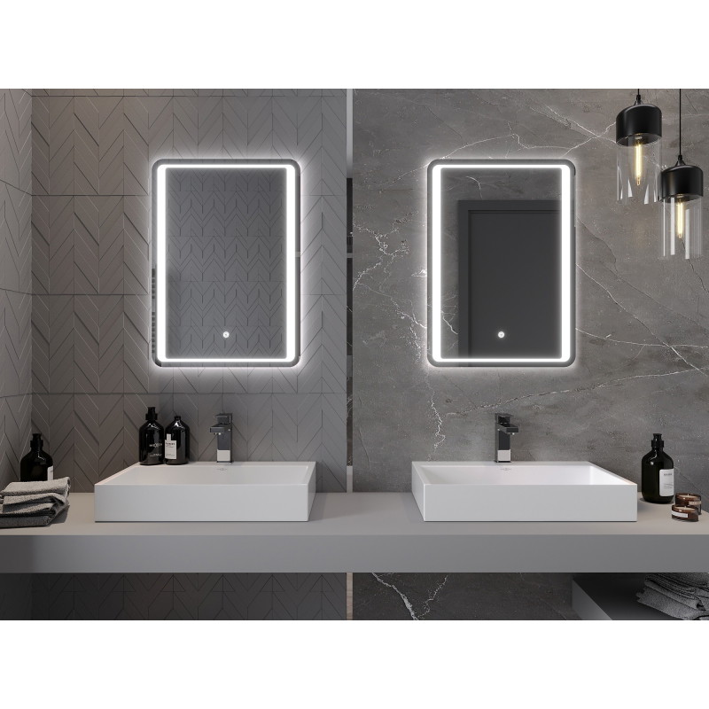 Mexen Zusa lustro łazienkowe podświetlane 50 x 70 cm, LED 6000K, antypara - 9808-050-070-611-00