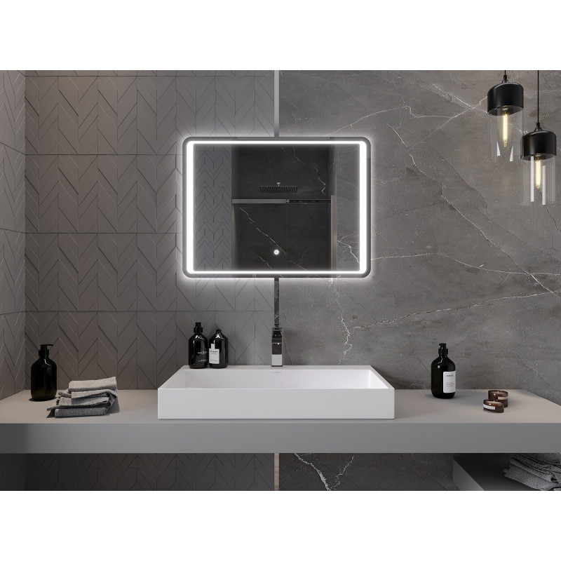 Mexen Zusa lustro łazienkowe podświetlane 80 x 60 cm, LED 6000K, antypara - 9808-080-060-611-00