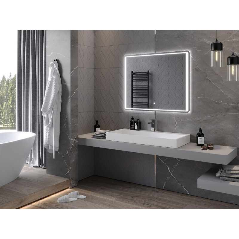 Mexen Zusa lustro łazienkowe podświetlane 100 x 80 cm, LED 6000K, antypara - 9808-100-080-611-00
