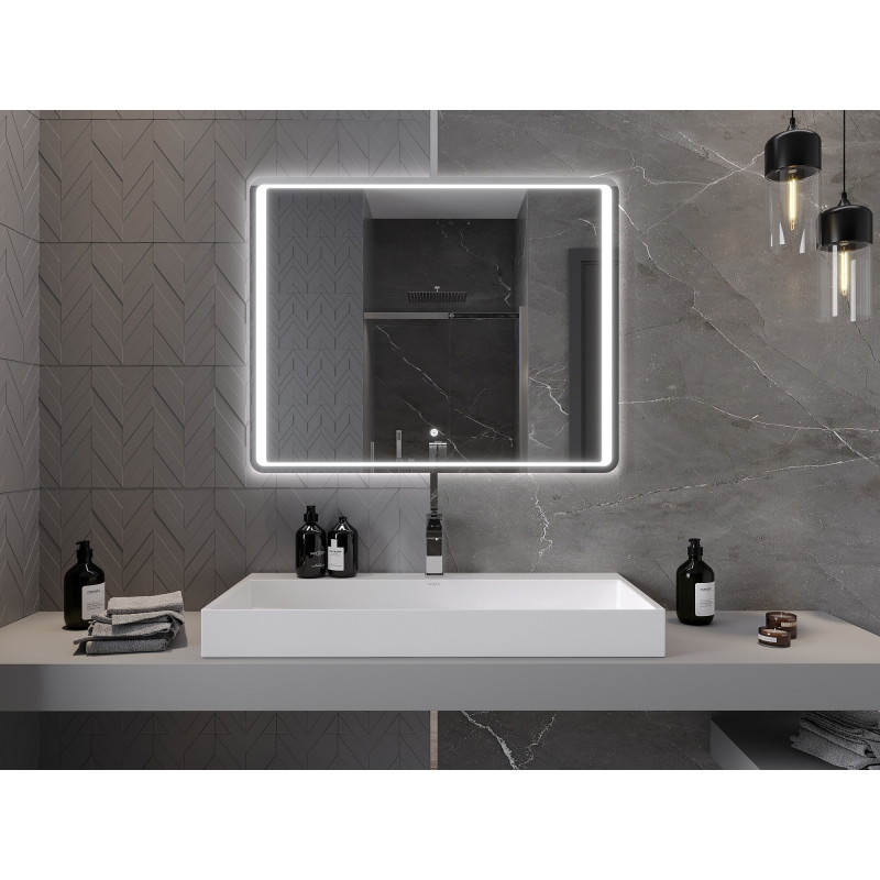 Mexen Zusa lustro łazienkowe podświetlane 100 x 80 cm, LED 6000K, antypara - 9808-100-080-611-00