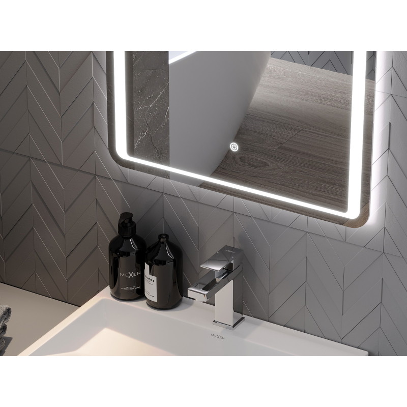 Mexen Zusa lustro łazienkowe podświetlane 100 x 80 cm, LED 6000K, antypara - 9808-100-080-611-00