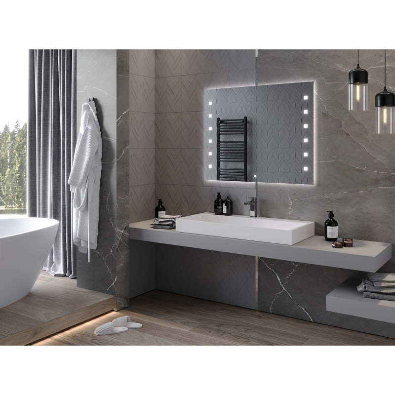 Mexen Ner lustro łazienkowe podświetlane 100 x 80 cm, LED 6000K, antypara - 9809-100-080-611-00