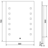 Mexen Ner lustro łazienkowe podświetlane 50 x 70 cm, LED 6000K, antypara - 9809-050-070-611-00