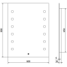 Mexen Ner lustro łazienkowe podświetlane 60 x 80 cm, LED 6000K, antypara - 9809-060-080-611-00