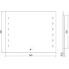 Mexen Ner lustro łazienkowe podświetlane 100 x 80 cm, LED 6000K, antypara - 9809-100-080-611-00