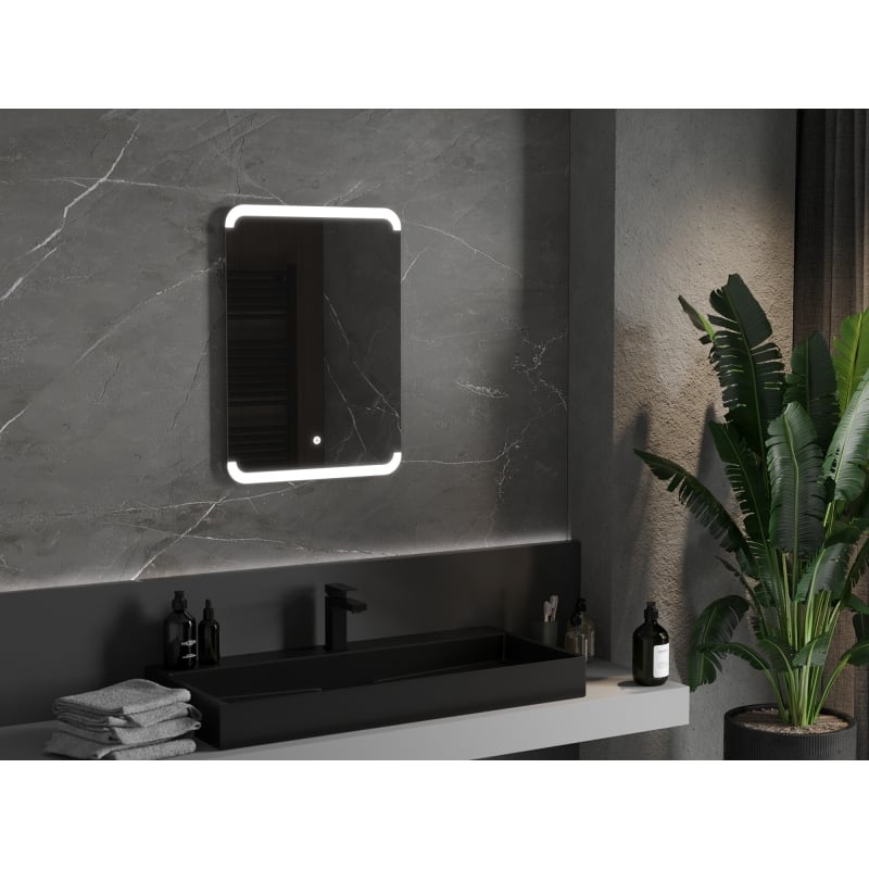Mexen Nida lustro łazienkowe podświetlane 50 x 70 cm, LED 6000K, antypara - 9806-050-070-611-00