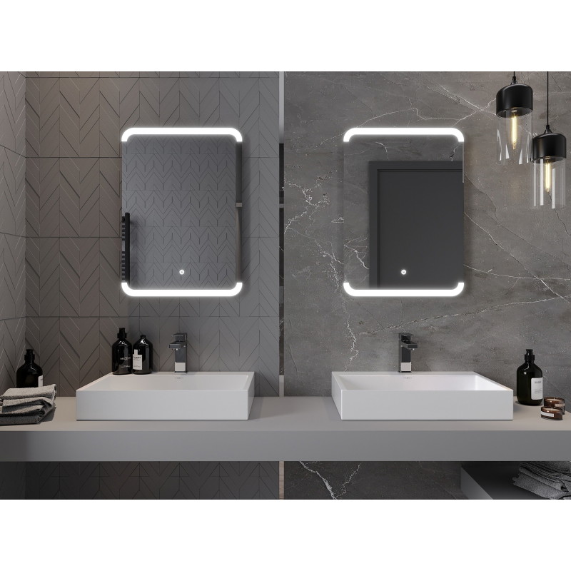 Mexen Nida lustro łazienkowe podświetlane 50 x 70 cm, LED 6000K, antypara - 9806-050-070-611-00