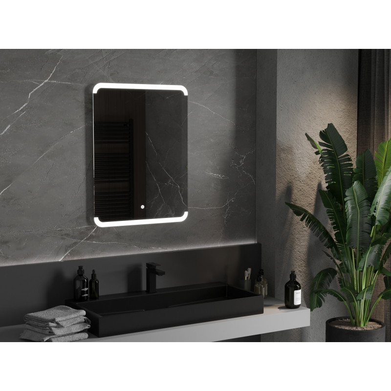 Mexen Nida lustro łazienkowe podświetlane 60 x 80 cm, LED 6000K, antypara - 9806-060-080-611-00