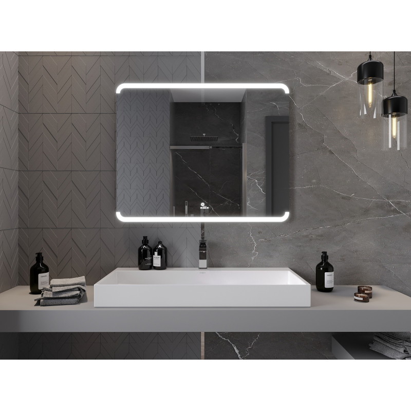 Mexen Nida lustro łazienkowe podświetlane 100 x 80 cm, LED 6000K, antypara - 9806-100-080-611-00