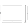 Mexen Nida lustro łazienkowe podświetlane 100 x 80 cm, LED 6000K, antypara - 9806-100-080-611-00