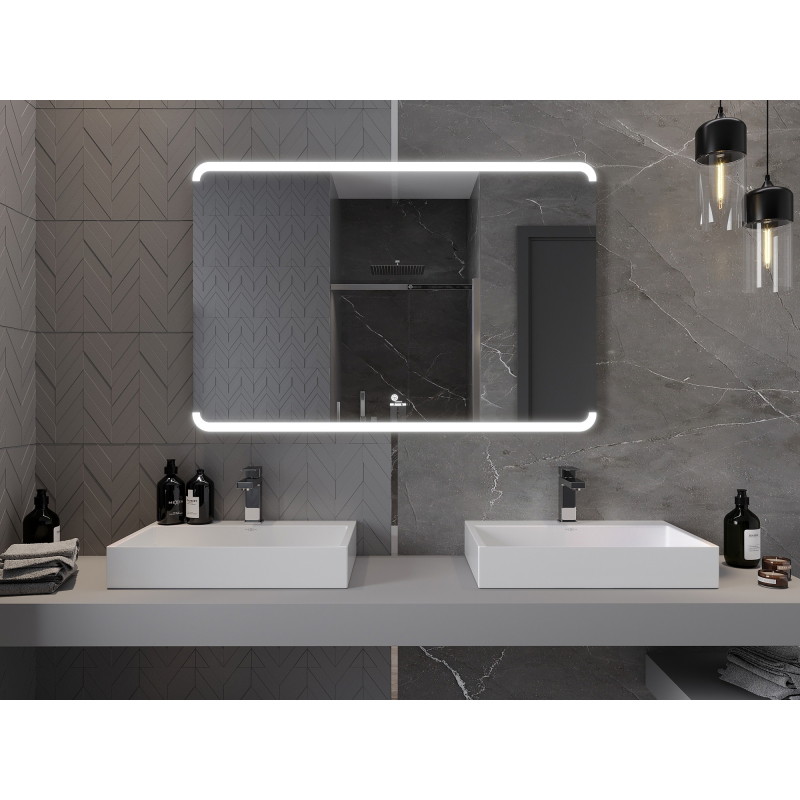 Mexen Nida lustro łazienkowe podświetlane 120 x 80 cm, LED 6000K, antypara - 9806-120-080-611-00