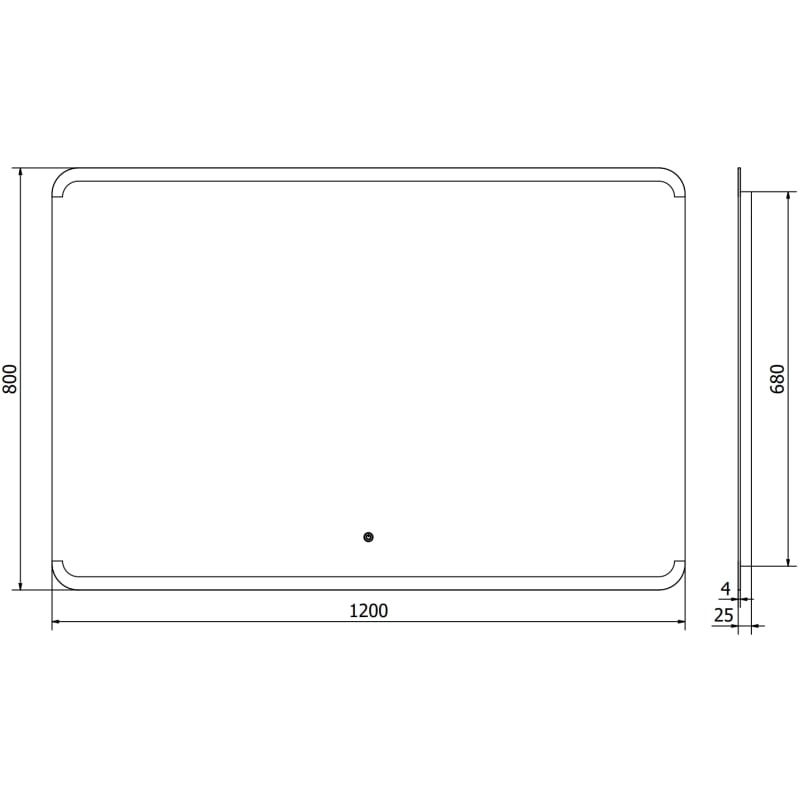 Mexen Nida lustro łazienkowe podświetlane 120 x 80 cm, LED 6000K, antypara - 9806-120-080-611-00