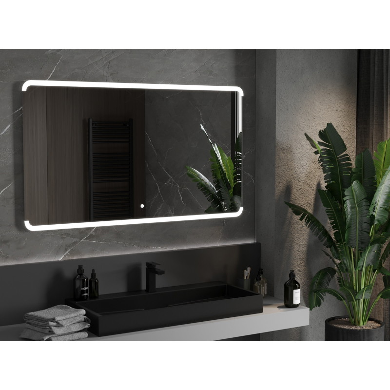 Mexen Nida lustro łazienkowe podświetlane 140 x 80 cm, LED 6000K, antypara - 9806-140-080-611-00