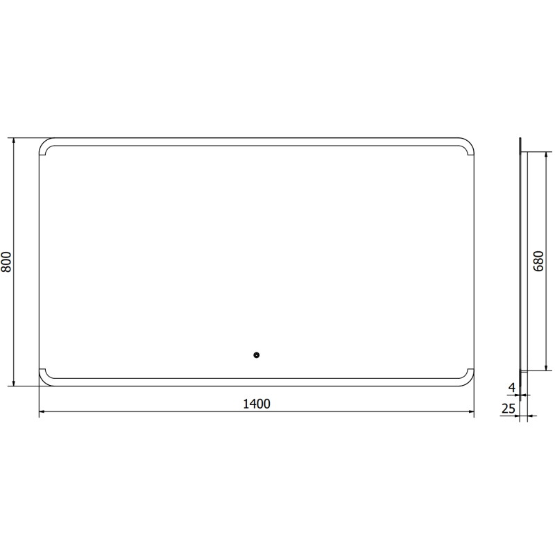 Mexen Nida lustro łazienkowe podświetlane 140 x 80 cm, LED 6000K, antypara - 9806-140-080-611-00