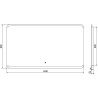 Mexen Nida lustro łazienkowe podświetlane 140 x 80 cm, LED 6000K, antypara - 9806-140-080-611-00