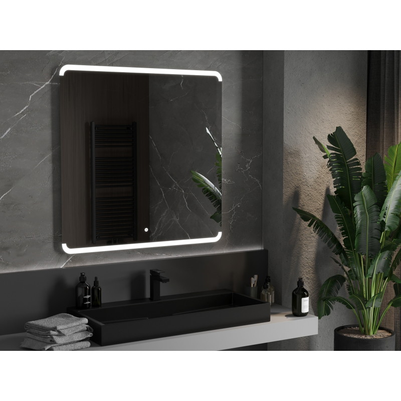 Mexen Nida lustro łazienkowe podświetlane 100 x 100 cm, LED 6000K, antypara - 9806-100-100-611-00