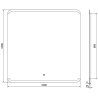 Mexen Nida lustro łazienkowe podświetlane 100 x 100 cm, LED 6000K, antypara - 9806-100-100-611-00