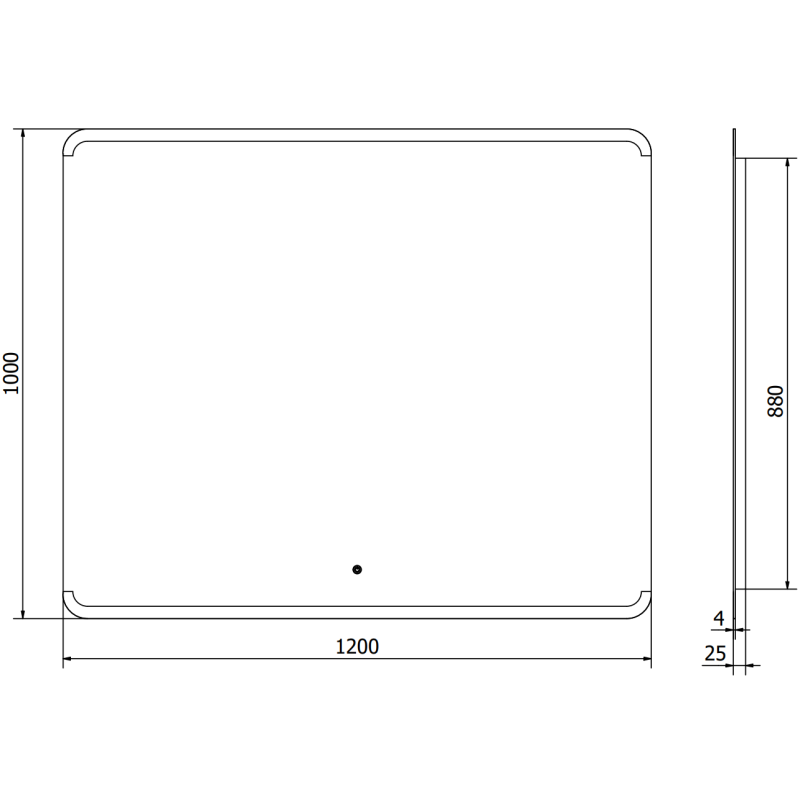 Mexen Nida lustro łazienkowe podświetlane 120 x 100 cm, LED 6000K, antypara - 9806-120-100-611-00