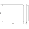 Mexen Nida lustro łazienkowe podświetlane 120 x 100 cm, LED 6000K, antypara - 9806-120-100-611-00