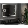Mexen Onyx lustro łazienkowe podświetlane z lusterkiem kosmetycznym 100 x 80 cm, LED 6000K, antypara - 9813-100-080-611-00