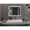 Mexen Onyx lustro łazienkowe podświetlane z lusterkiem kosmetycznym 100 x 80 cm, LED 6000K, antypara - 9813-100-080-611-00