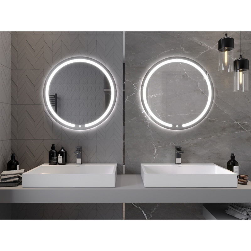 Mexen Rose lustro łazienkowe podświetlane, okrągłe 70 cm, LED 6000K, antypara - 9810-070-070-611-00