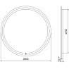Mexen Rose lustro łazienkowe podświetlane, okrągłe 80 cm, LED 6000K, antypara - 9810-080-080-611-00