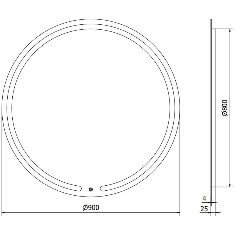 Mexen Rose lustro łazienkowe podświetlane, okrągłe 90 cm, LED 6000K, antypara - 9810-090-090-611-00