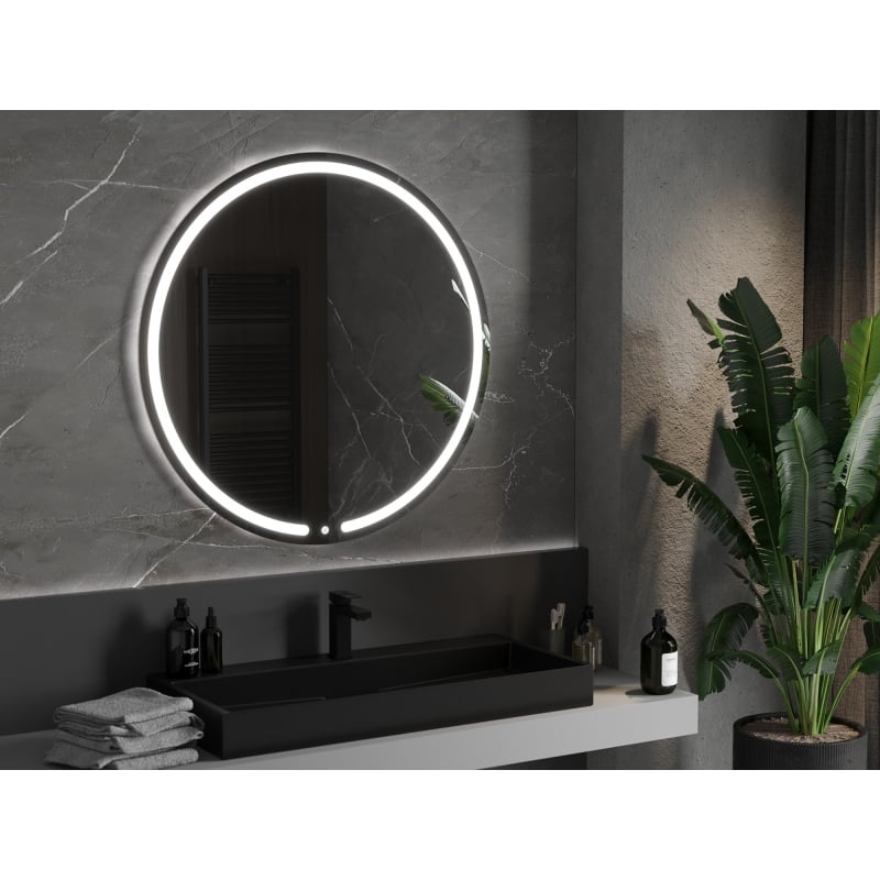 Mexen Rose lustro łazienkowe podświetlane, okrągłe 100 cm, LED 6000K, antypara - 9810-100-100-611-00