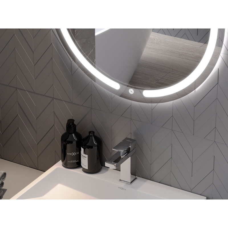 Mexen Rose lustro łazienkowe podświetlane, okrągłe 100 cm, LED 6000K, antypara - 9810-100-100-611-00