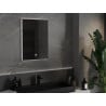 Mexen Erma lustro łazienkowe podświetlane 50 x 70 cm, LED 6000K, antypara, rama czarna - 9814-050-070-611-70