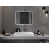 Mexen Erma lustro łazienkowe podświetlane 80 x 60 cm, LED 6000K, antypara, rama czarna  - 9814-080-060-611-70
