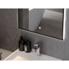 Mexen Erma lustro łazienkowe podświetlane 80 x 60 cm, LED 6000K, antypara, rama czarna  - 9814-080-060-611-70