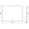 Mexen Erma lustro łazienkowe podświetlane 80 x 60 cm, LED 6000K, antypara, rama czarna  - 9814-080-060-611-70