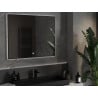 Mexen Erma lustro łazienkowe podświetlane 100 x 80 cm, LED 6000K, antypara, rama czarna - 9814-100-080-611-70