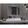 Mexen Erma lustro łazienkowe podświetlane 100 x 80 cm, LED 6000K, antypara, rama czarna - 9814-100-080-611-70