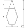 Mexen Orla lustro łazienkowe podświetlane 50 x 70 cm, LED 6000K, antypara, rama czarna - 9815-050-070-611-70