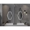 Mexen Orla lustro łazienkowe podświetlane 50 x 70 cm, LED 6000K, antypara, rama czarna - 9815-050-070-611-70