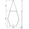 Mexen Orla lustro łazienkowe podświetlane 60 x 80 cm, LED 6000K, antypara, rama czarna - 9815-060-080-611-70