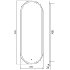 Mexen Bono lustro łazienkowe podświetlane 55 x 155 cm, LED 6000K, antypara - 9816-055-155-611-00