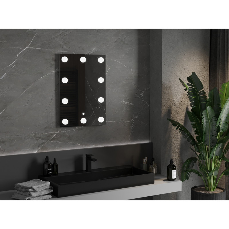 Mexen Dona lustro łazienkowe podświetlane 50 x 70 cm, LED 6000K, antypara - 9818-050-070-611-00